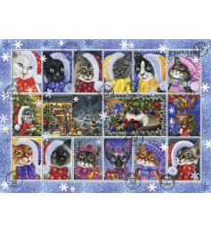Anatolisches Puzzle Weihnachtskollektion Katzenstempel 1000 Teil