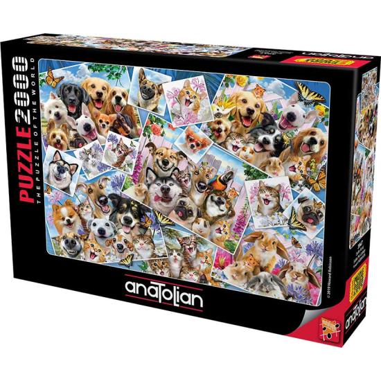 2000-teiliges anatolisches Haustier-Selfie-Collage-Puzzle 2000-teiliges anatolisches Haustier-Selfie-Collage-Puzzle