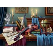 Anatolischer Puzzle-Schreibtisch mit Violine 1000 Teile