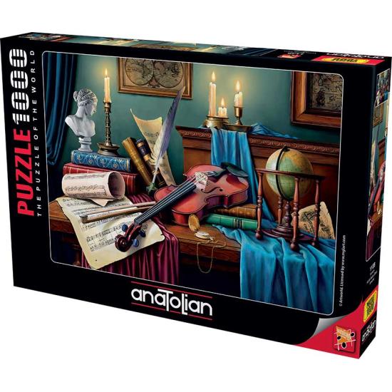 Anatolischer Puzzle-Schreibtisch mit Violine 1000 Teile