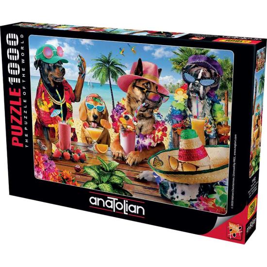 Anatolisches Puzzle „Hundeparty am Strand“ 1000 Teile
