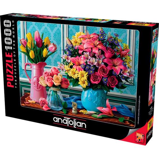 Anatolisches Puzzle Blumen in Vasen 1000 Teile