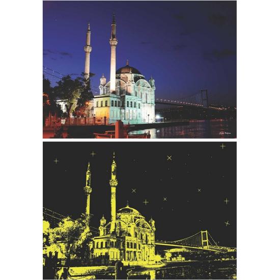 Anatolisches Ortaköy-Moschee-Puzzle, Neon, 1000 Teile