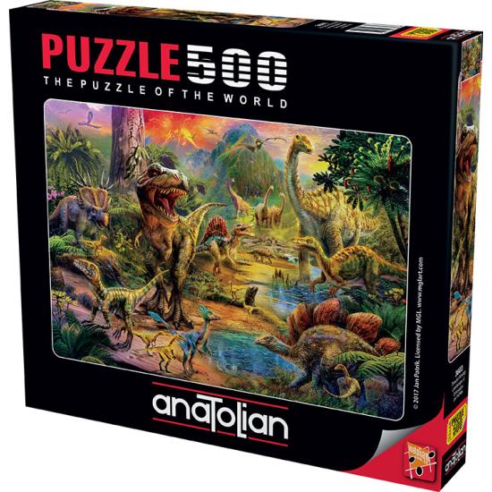 Anatolisches Puzzle Dinosaurierlandschaft 500 Teile Anatolisches Puzzle Dinosaurierlandschaft 500 Teile