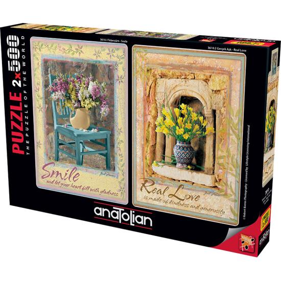 Anatolisches Puzzle Lächeln und wahre Liebe 2 x 500 Teile