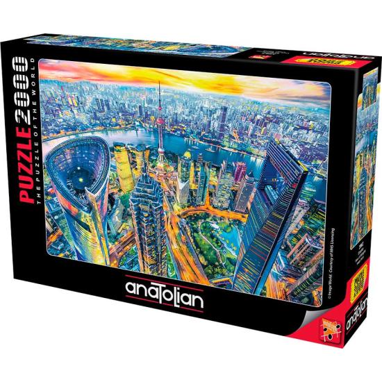 Anatolisches Puzzle Ansicht von Shanghai 2000 Teile