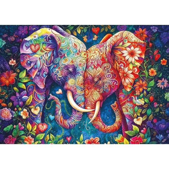 Puzzle Art Puzzle Elefantenliebe 1000 Teile