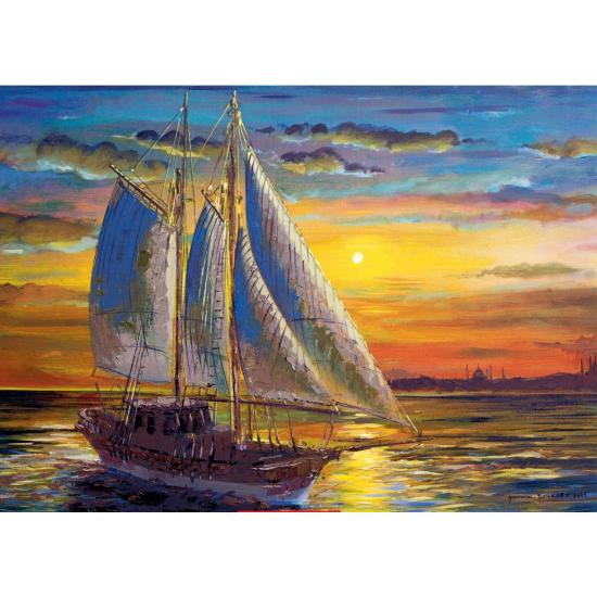 Puzzle Art Sonnenuntergang auf hoher See Puzzle 1000 Teile