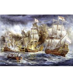 Puzzle Art Puzzle Schlacht der Schiffe auf See 1500 Teile