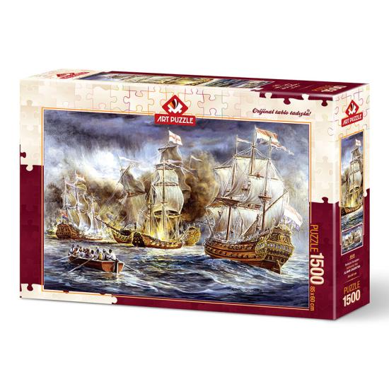 Puzzle Art Puzzle Schlacht der Schiffe auf See 1500 Teile