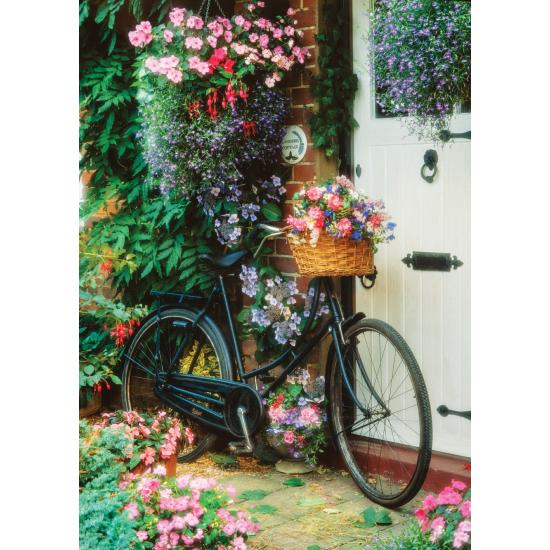Puzzle Art 500-teiliges Blumen-Fahrradpuzzle