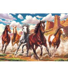 Puzzle Art Puzzle Pferde frei im Tal von 1000 Fuß