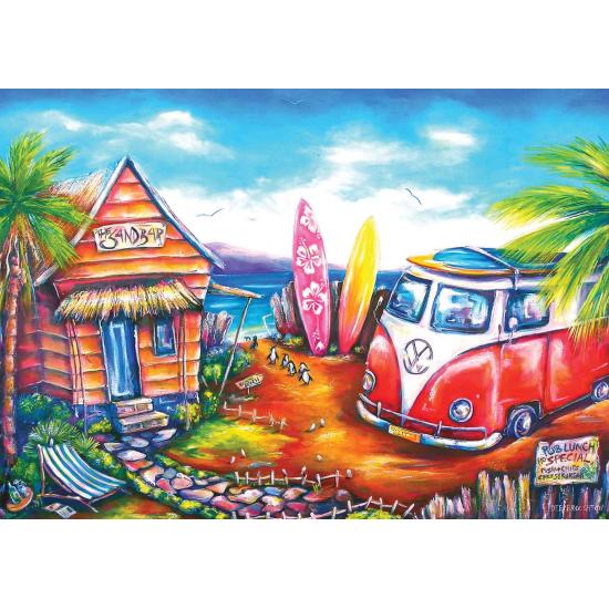 Puzzle Art 260-teiliges Surfercamp-Puzzle