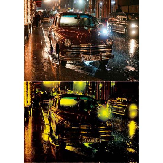 Puzzle Art Neon Classic Car Puzzle 1000 Teile