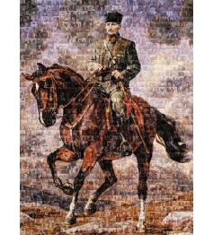 Puzzle Art Puzzle Collage von Mustafa Kemal zu Pferd von 1000 Pi