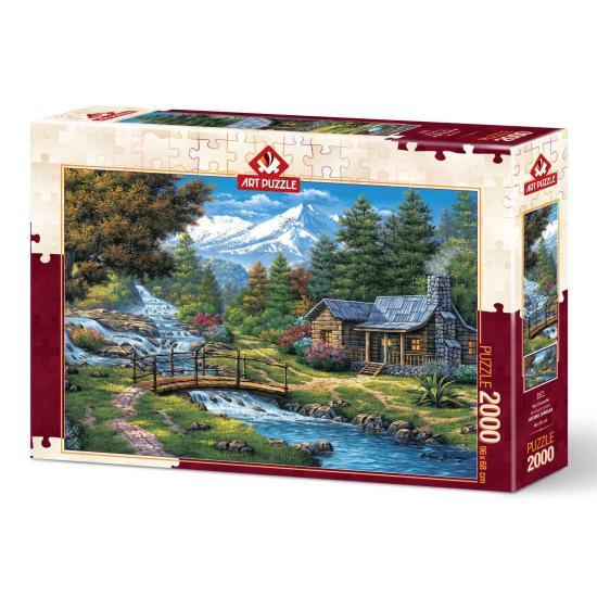 Puzzle Art Puzzle Zwei Wasserfälle mit 2000 Teilen Puzzle Art Puzzle Zwei Wasserfälle mit 2000 Teilen