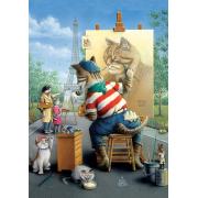 Puzzle Art Puzzle Die Malerkatze 500 Teile