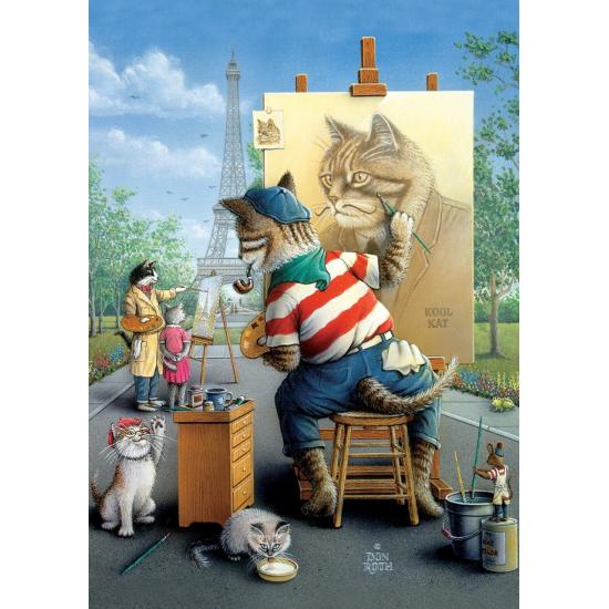 Puzzle Art Puzzle Die Malerkatze 500 Teile