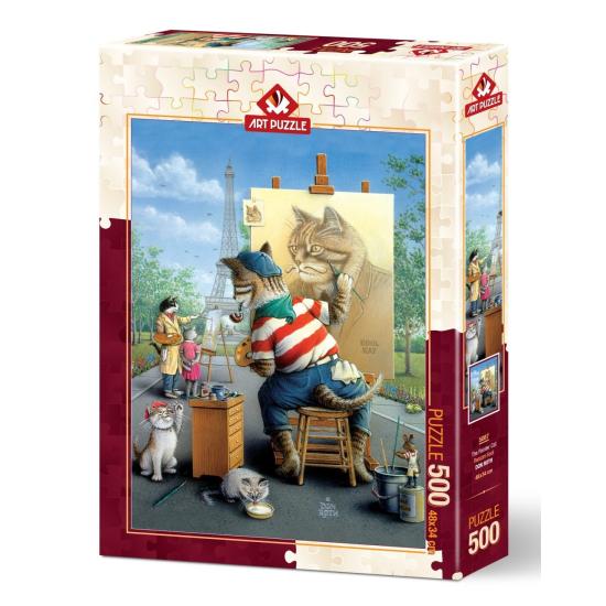 Puzzle Art Puzzle Die Malerkatze 500 Teile