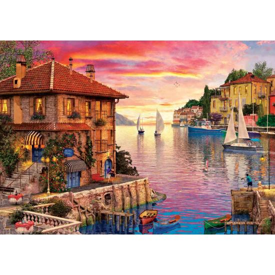 Puzzle Art Puzzle Der Mittelmeerhafen mit 1500 Teilen