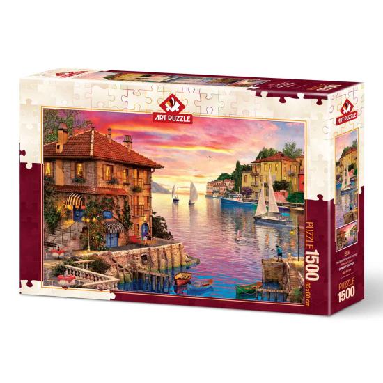 Puzzle Art Puzzle Der Mittelmeerhafen mit 1500 Teilen
