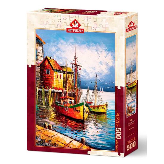 Puzzle Art Puzzle Der orangefarbene Hafen mit 500 Teilen