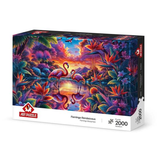 Puzzle Art Puzzle Flamingo-Treffen 2000 Teile