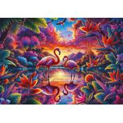 Puzzle Art Puzzle Flamingo-Treffen 2000 Teile