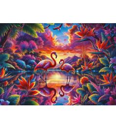 Puzzle Art Puzzle Flamingo-Treffen 2000 Teile