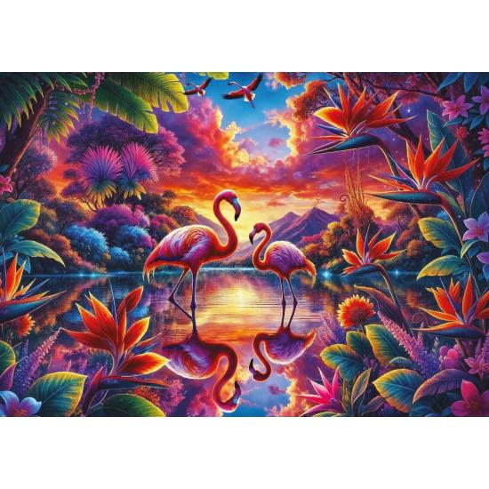Puzzle Art Puzzle Flamingo-Treffen 2000 Teile