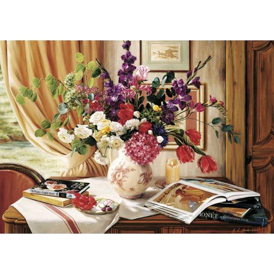Puzzle Art Corner of Art and Flowers Puzzle 1000 Teile