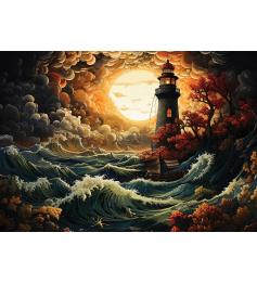 Puzzle Art Puzzle Leuchtturm im Sturm mit 1500 Teilen