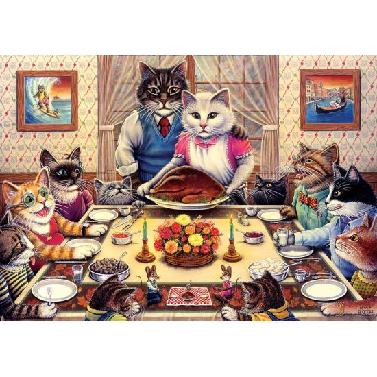 Puzzle Art Feline Family Party Puzzle 260 Teile