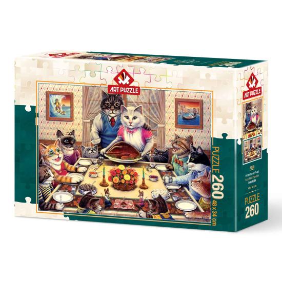 Puzzle Art Feline Family Party Puzzle 260 Teile