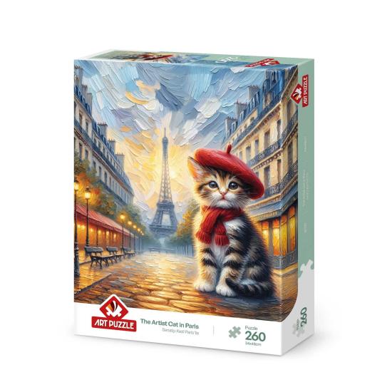 Puzzle Art Puzzle Künstlerkatze in Paris 260 Teile