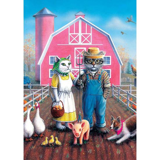 Puzzle Art 260-teiliges Katzenfarm-Puzzle