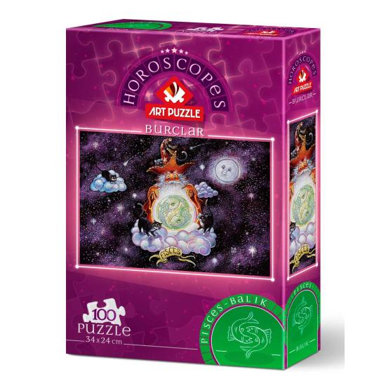 Puzzle Art 100-teiliges Fische-Horoskop-Puzzle