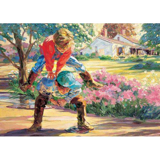 Puzzle Art Puzzle Playing Leap the Frog 260 Teile
