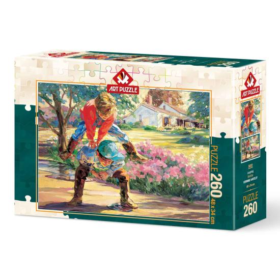 Puzzle Art Puzzle Playing Leap the Frog 260 Teile