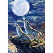 Puzzle Art Puzzle Wölfe und Vollmond 1000 Teile