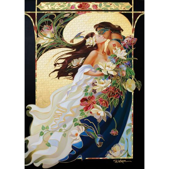 Puzzle Art Puzzle Romantisches Paar, goldene Details 1000 Teile