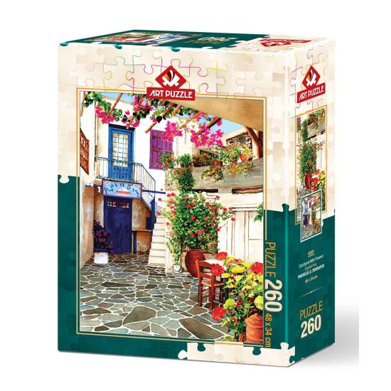 Puzzle Art Puzzle Terrasse mit Blumen 260 Teile