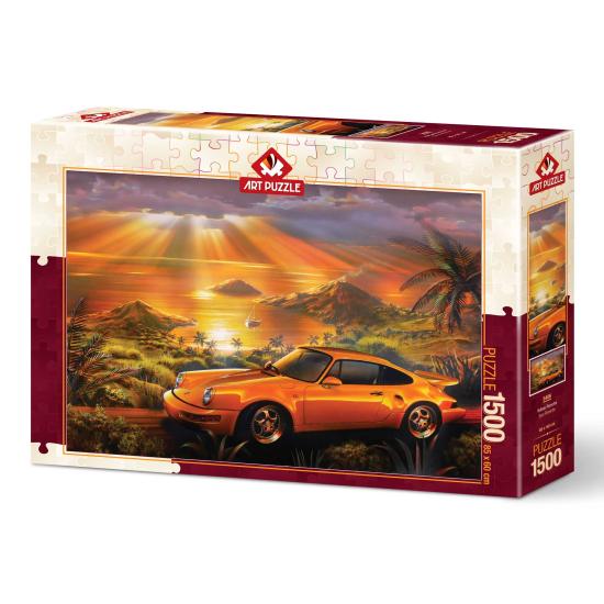 Puzzle Art Puzzle Gelber Porsche 1500 Teile Puzzle Art Puzzle Gelber Porsche 1500 Teile