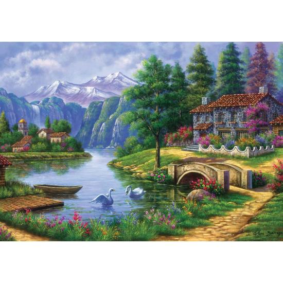 Puzzle Art Lakeside Town Puzzle 1500 Teile
