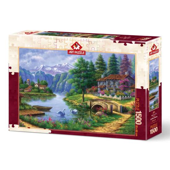 Puzzle Art Lakeside Town Puzzle 1500 Teile