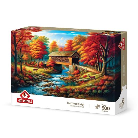 Puzzle Art Puzzle Brücke Über Die Roten Bäume 500 Teile