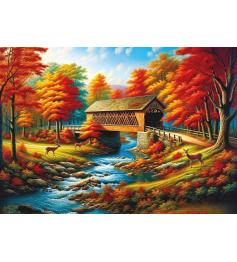 Puzzle Art Puzzle Brücke Über Die Roten Bäume 500 Teile