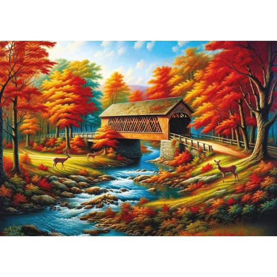 Puzzle Art Puzzle Brücke Über Die Roten Bäume 500 Teile