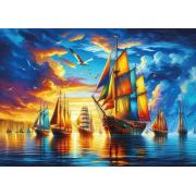 Puzzle Art Puzzle Hafen der bunten Segel 500 Teile