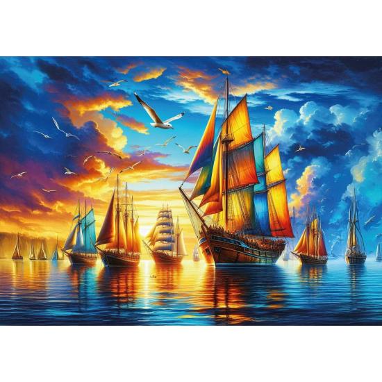 Puzzle Art Puzzle Hafen der bunten Segel 500 Teile